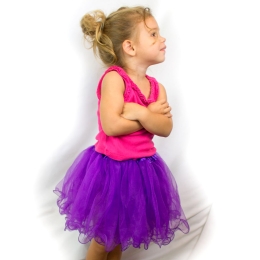 Little Girls Tutu Ruffle Edge 3-Layer (6 mo. - 3T)