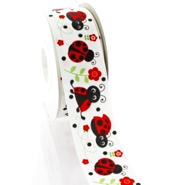 1.5" Ladybugs Grosgrain Ribbon