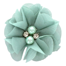 2" Rounded Folded Chiffon Hair Flower