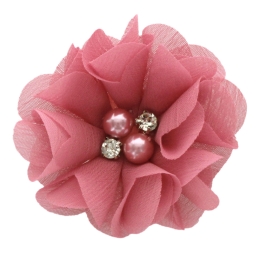 2" Rounded Folded Chiffon Hair Flower