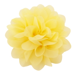 4" Chiffon Rounded Petals Fabric Flower