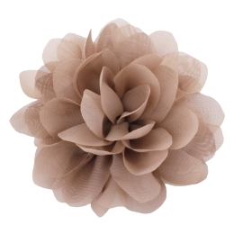 4" Chiffon Rounded Petals Fabric Flower