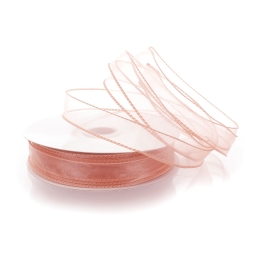 7/8" Wired Sheer Organza Ribbon