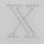 HotFix Iron On Rhinestone Transfer Alphabet Monogram Engraved - 1.5"