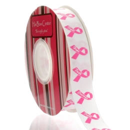 7/8" Cancer Awareness Grosgrain Ribbon