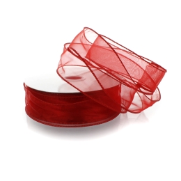 1.5" Wired Sheer Organza Ribbon