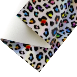 High Gloss Jelly Felt Sheets Rainbow Leopard