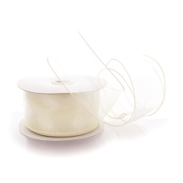 2.5" Wired Sheer Organza Ribbon