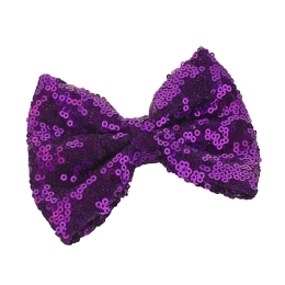 Sequin Tuxedo Hair-Bow Pack - 6pc