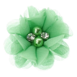 2" Rounded Folded Chiffon Hair Flower