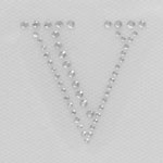 HotFix Iron On Rhinestone Transfer Alphabet Monogram Engraved - 1.5"