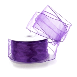 2.5" Wired Sheer Organza Ribbon