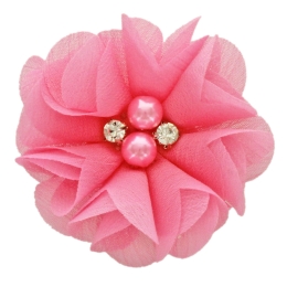 2" Rounded Folded Chiffon Hair Flower