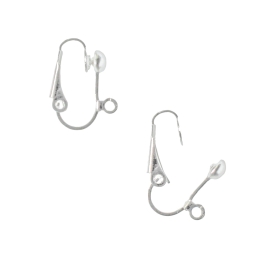 Clip-On Earring Hardware Light Silver