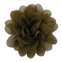 4" Chiffon Rounded Petals Fabric Flower