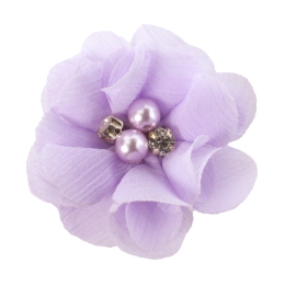 2" Rounded Folded Chiffon Hair Flower