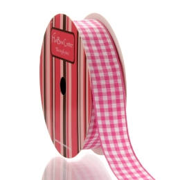 Hot Pink Gingham Plaid Ribbon