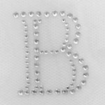 HotFix Iron On Rhinestone Transfer Alphabet Monogram Engraved - 1.5"