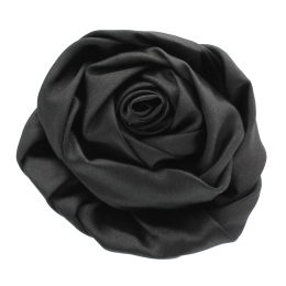 3" Twisted Rose Satin Fabric Hair Flower