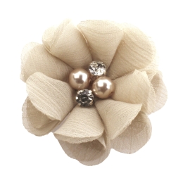 2" Rounded Folded Chiffon Hair Flower