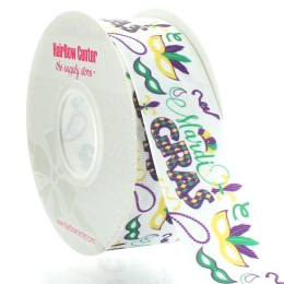 1.5" Mardi Gras Grosgrain Ribbon