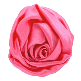 3" Twisted Rose Satin Fabric Hair Flower