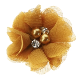 2" Rounded Folded Chiffon Hair Flower