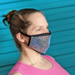 Rhinestone Cloth Face Masks with Filters