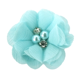 2" Rounded Folded Chiffon Hair Flower