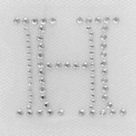 HotFix Iron On Rhinestone Transfer Alphabet Monogram Engraved - 1.5"