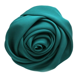 3" Twisted Rose Satin Fabric Hair Flower