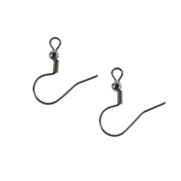 Earring Hook Hardware Silver Gunmetal