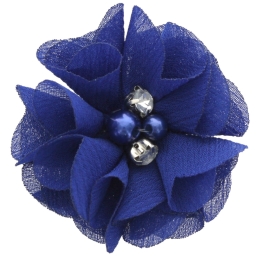 2" Rounded Folded Chiffon Hair Flower