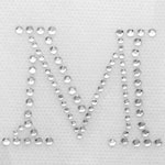 HotFix Iron On Rhinestone Transfer Alphabet Monogram Engraved - 1.5"