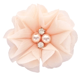 2" Rounded Folded Chiffon Hair Flower