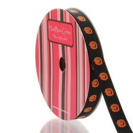 3/8" Jack-O-Lantern Grosgrain Ribbon