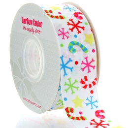 1.5" Christmas Confetti Grosgrain Ribbon