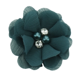 2" Rounded Folded Chiffon Hair Flower