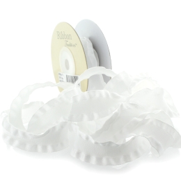 7/8" Satin Double Ruffle Ribbon