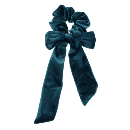 Velvet Long Tail Bow Hair Scrunchie 6pcs