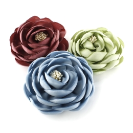 3.25" Open Ranunculus Fabric Flower