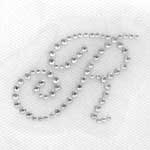 HotFix Iron On Rhinestone Transfer Alphabet Monogram Script - 1.5"