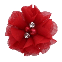 2" Rounded Folded Chiffon Hair Flower