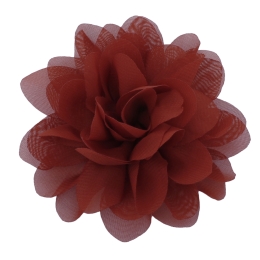 4" Chiffon Rounded Petals Fabric Flower