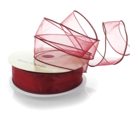 1.5" Wired Sheer Organza Ribbon