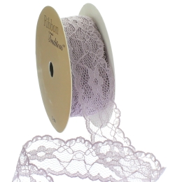 1" Vintage Scalloped Edge Lace Ribbon Trim