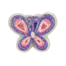 Purple Glitter Butterfly Flatback Craft Embellishment