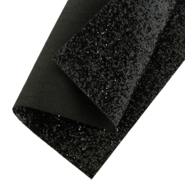 Chunky Glitter Canvas Sheets Black