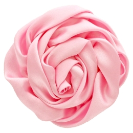 3" Twisted Rose Satin Fabric Hair Flower