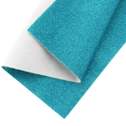 Fine Glitter Fabric Sheet Turquoise